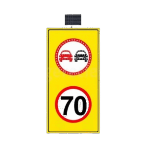 Sollamak Yasak LED'li Hız Limit 70 KM LED'li Sarı Zemin