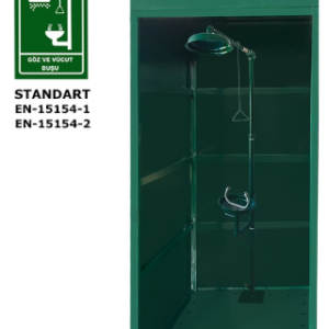 KABİNLİ GÖZ VE BOY YIKAMA DUŞU (GALVANİZ)  YEŞİL