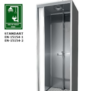 KABİNLİ GÖZ VE BOY YIKAMA DUŞU 304 PASLANMAZ  120 X 90 CM