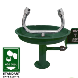 MASA ÜSTÜ GÖZ YIKAMA DUŞU  GALVANİZ  ÇANAKLI  YEŞİL